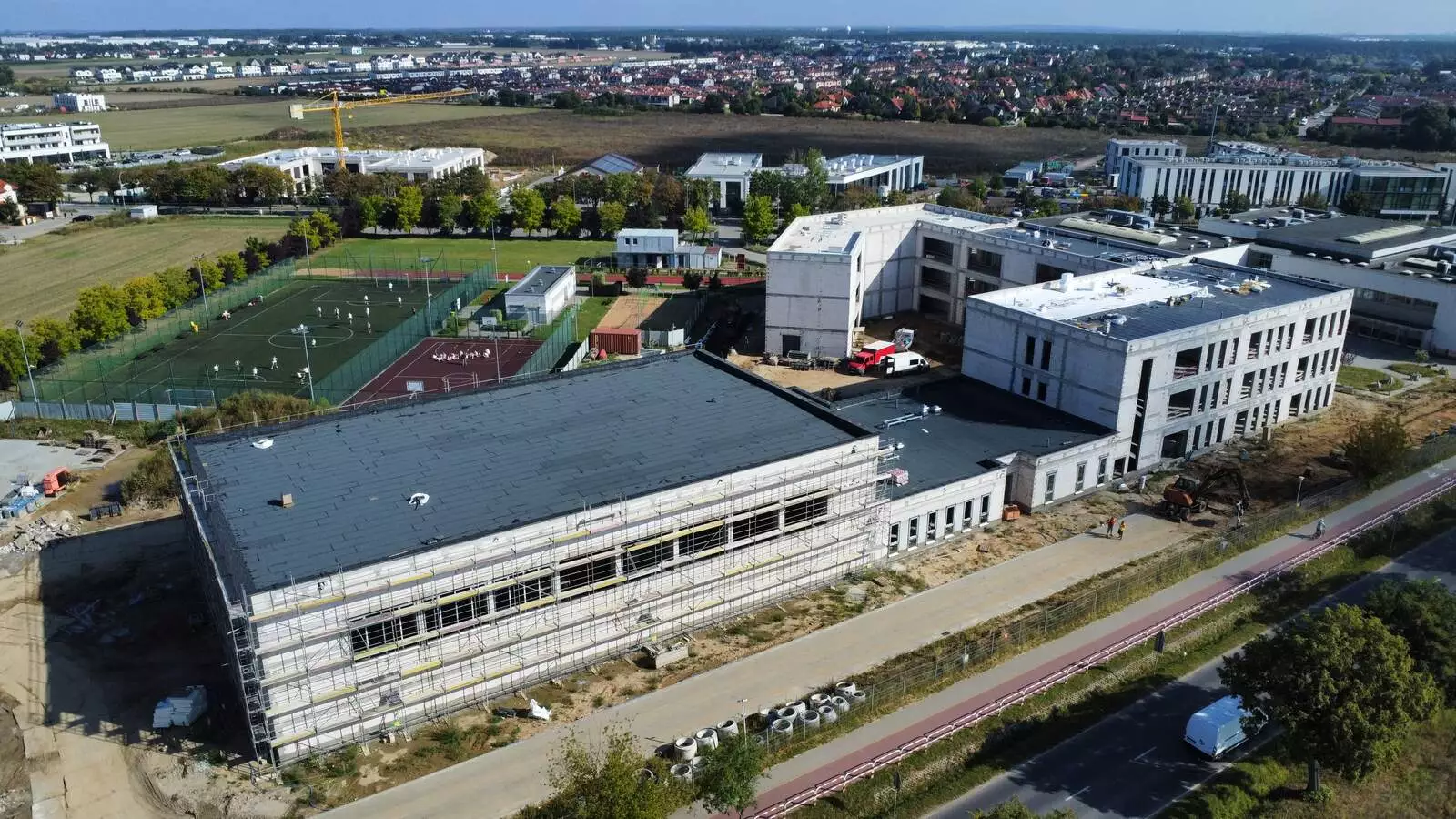 Szkoła Podstawowa w Skórzewie rozbudowa - wrzesień 2025 roku