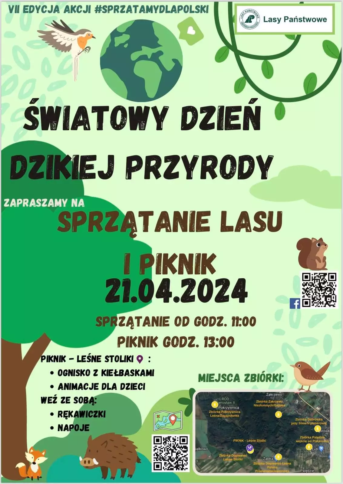 Sprzątanie lasu Zakrzewsko-Palędzkiego w ramach akcji #SprzątamyDlaPolski